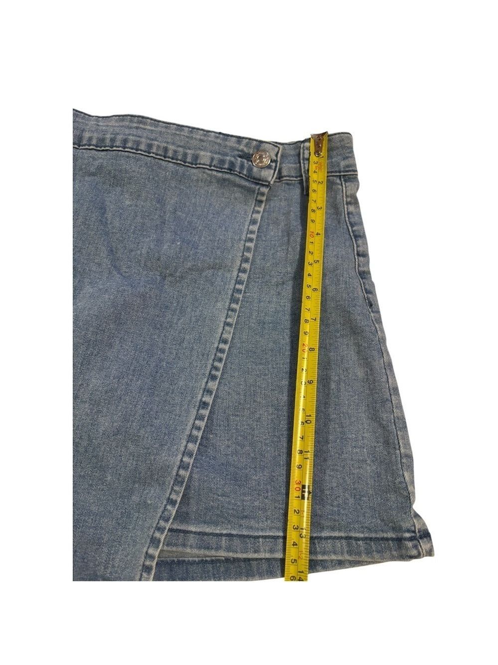 Blue Denim Mini Skirt Short Stylish - Picture 7 of 9